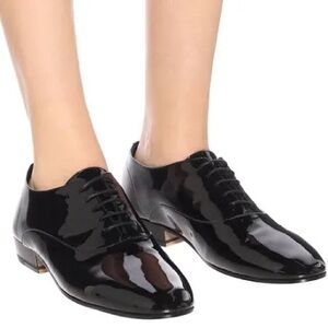 Saint Laurent Glossy Black Leather Shoes
